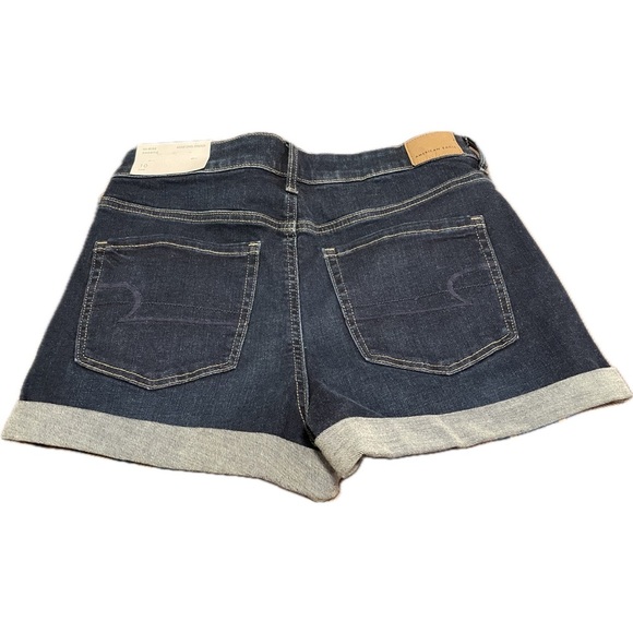 American Eagle Women’s Hi Rise Shortie Stretch Jean Shorts, size 10 - Picture 2 of 7